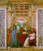 Melozzo da Forli Sixtus II with his Nephews and his Librarian Palatina Sweden oil painting reproduction